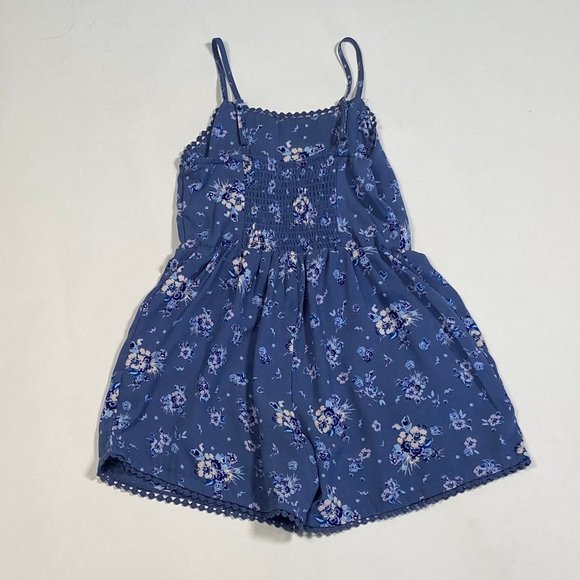 Girls floral romper with lace - Picture 2 of 3
